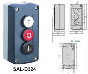 1pcs vandeniui kontrolės lange paspauskite mygtuką perjungti stotis SAL(LA68H XAL)-D324