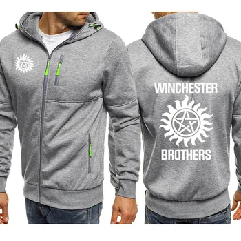 2020 naują Pavasario Rudens Antgamtinių Vyrų Hoodie Winchester Bros Mens Hoodies Spausdinti Atsitiktinis mados Vyrų hoodie Palaidinukė
