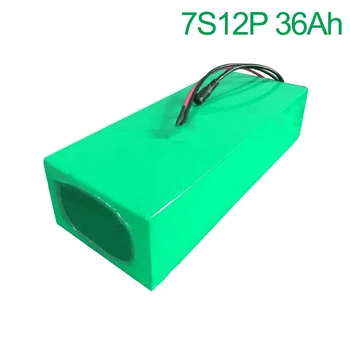 24V 36Ah 25.9 V 7S11P 18650 Li-ion Baterija, E-Dviratis, elektrinis dviratis 230x135x70mm