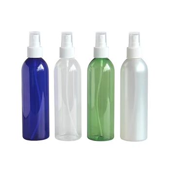250ml X 25 mėlyna kosmetikos purškimo buteliai kosmetikos pakuotės, 250cc tuščių plastikinių PET taros su rūko purkštuvu siurblys