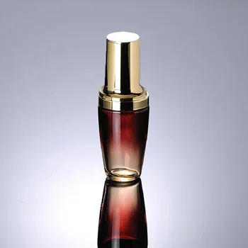 30ML stiklinis buteliukas aukso siurblys aukso dangčio serumas/kremas/esmė/aliejus/fondas/emulsija drėgmės tonerio odos priežiūros kosmetikos pakuotės