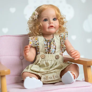 55CM FUll Body Vinilo Reborn Baby Vaikiška Mergaitė Princesė Kūdikis, Ranka-išsami Tapybos Įsišaknijusi Plaukų Vandeniui, Žaislas Mergaitėms