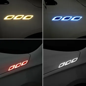 6Pcs/Set Automobilio šviesą Atspindinčios Juostelės Saugos Įspėjimo Lipdukas, Skirtas Impreza Subaru Forester Legacy Outback XV Chevrolet Cruze Aveo Captiva