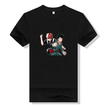 Anime Boku no Herojus akademinės bendruomenės Marškinėliai Cosplay moterų spausdinti medvilnės marškinėliai trumpomis Rankovėmis Vasaros Atsitiktinis Tee Viršūnes Moteris, T-shirts