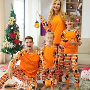 Atitikimo Šeimos Sleepwear Kalėdų Apvalios Kaklo Spaudinių Pajama Komplektai Motina, Tėvas, Vaikas, Kūdikis, Kalėdų Drabužius Vaikams, Kombinezonas