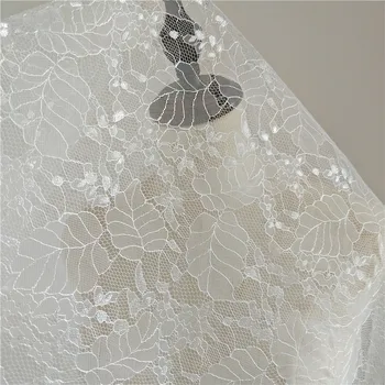 Aukštos kokybės sunku nėrinių audinio Gražių lapų siuvinėjimo materal Pasakų galvos suknelė vestuvių suknelė audinys