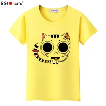 BGtomato Lovely cat t-shirts Karšto pardavimo originalus prekių katė viršūnes trumpas rankovės atsitiktinis marškinėliai vasaros cool tees pigiai parduoti