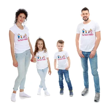 Crazy Šeimos T-Shirt Šeimos Atitikimo Komplektus Dovana Mama, ir Tėtis, ir Vaikų Marškinėliai