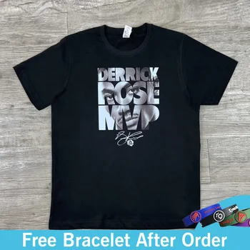 Derrick Rose t-marškiniai, trumparankoviai medvilnės vyrų sporto hip-hop stiliaus bendradarbiaujant su Gatvės krepšinio stiliaus vyrų dpoy prekės