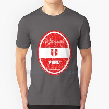 Futbolo Peru ( Nelaimę ) Lipdukas T-Shirt Vyrams Ir Moterims