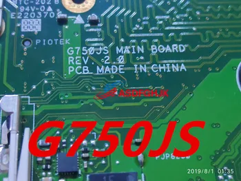 G750JW 2D i7-4700HQ Už ASUS G750J G750JH G750JX G750JM G750JS Nešiojamojo kompiuterio pagrindinę plokštę su 2D i7 CPU Bandymo darbas 100%