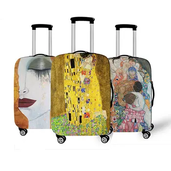 Gustav Klimt Aliejaus Tapybai Bagažo Atveju Ponios Kelionės Kiss Ašara La Virgen Bagažo Atveju Padengti su Elastinga Dulkių Dangtelį