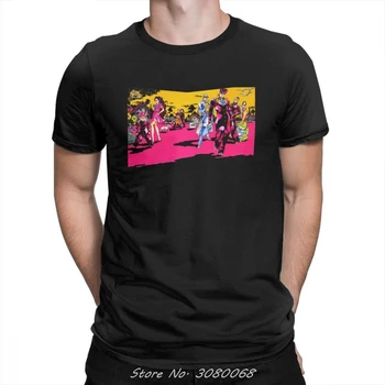 Jojos Keistų Nuotykių Medvilnės marškinėliai Naujas trumpomis Rankovėmis vyriški O-Kaklo marškinėliai Funky Tee Marškinėliai Vasaros Marškinėliai Harajuku Streetwear
