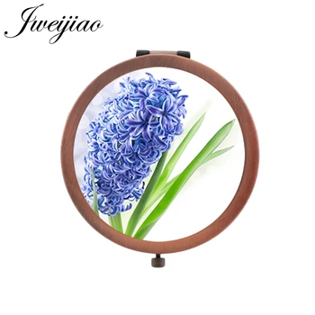 JWEIJIAO naujas geras Levandų Veidrodėliai Gražus aromatas, paveiksl Kompaktiškas veidrodis gėlės 