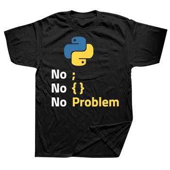 Kompiuterių Programavimo Kalba Python Kodas Programuotojas T Shirts Grafinis Medvilnės Streetwear Trumpas Rankovės Gimtadienio Dovanos T-shirt Vyrai