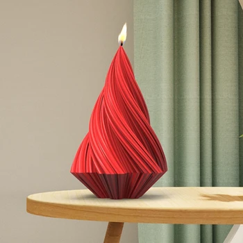 Kūgio formos Geometrinės Lenktas Skiltyje Silikono Žvakių Liejimo 3D Kūrybos Sukasi Gipso Kvapnusis Muilas Silikono Formavimo Pelėsių