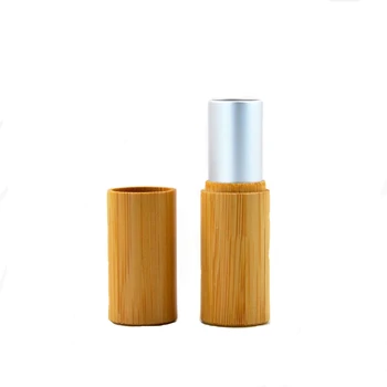 lūpų balzamas konteineriai, 5ml Auksas, Sidabras Lūpų dažai Bambuko Vamzdžių lūpų vamzdelį empy urmu kosmetikos pakuotės