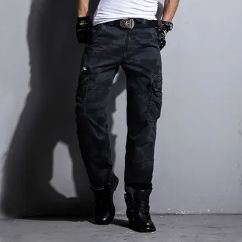 Mados Krovinių Kelnės Vyrams, Atsitiktinis Karinės Armijos Stiliaus Kelnės Tiesus Palaidi Baggy Kelnės Streetwear Vyrų Drabužiai.