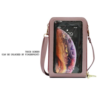 Mažas multi-funkcinė didelės talpos moterų maišas, paprastas petį, vientisos spalvos mados vieno peties jutiklinis ekranas mobil