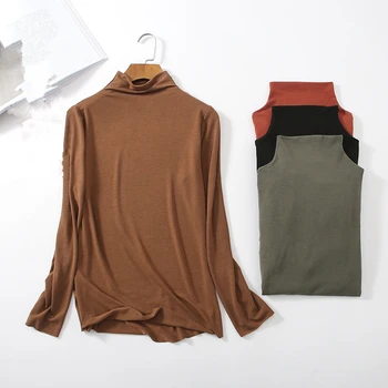 medvilnės marškinėliai moterims pavasario plona ilgomis rankovėmis Golfo basic marškinėliai moteriška viršūnes slim harajuku aukštos kokybės marškinėlius d134