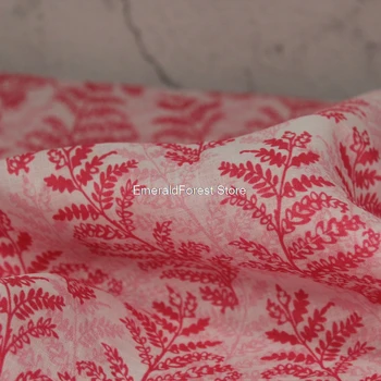 Naujas bauda ramės (kiniškosios dilgėlės) raštuoto audinio, raudonos šakos, chalatas, suknelė, marškiniai audinys