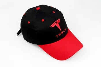 Naujas Beisbolo kepuraitę Tesla automobilio logotipas Siuvinėjimas Atsitiktinis Skrybėlę 2019 Naujas Mados Aukštos Kokybės Žmogaus Lenktynių Motociklų Sporto skrybėlę P