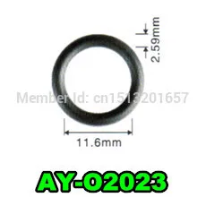 nemokamas pristatymas 200pieces geros kokybės degalų įpurškimo o žiedas 11.6*2.59 mm gumos sandarikliai degalų įpurškimo remonto rinkinys (AY-O2023)