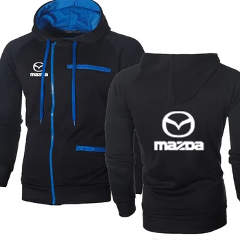 Pavasarį, Rudenį, Hoodies Vyrų Mazda Automobilio Logotipas Palaidinukė Bliuzono Naujas Mados Vilnos Medvilnės, Su Užtrauktuku Striukė HipHop Harajuku Vyrų Clothin