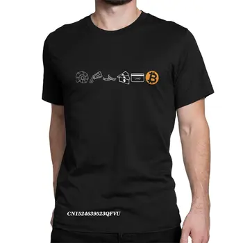 Pinigų Raida Bitcoin Btc Kriptografijos Cryptocurrency Marškinėlius Vyrai, Moterys, Naujiena, T-Marškinėliai Manga Tee Shirt Grafikos Drabužiai