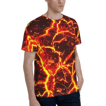 Promo Beisbolo Tonga Volcanoin Lavos T-shirt Grafikos Kietas vyriški Marškinėliai Spausdinti Humoro Grafinis Lavos Tees Europos Viršūnių Dydis