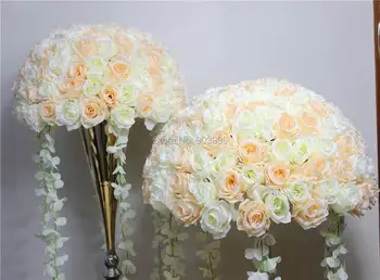 SPR Nemokamas pristatymas!2vnt/daug vestuvių kelių švino levandų dirbtinės gėlės lentelė gėlių puošmena-dramblio kaulo su šampanu