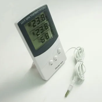 Termometras su drėgmėmačiu Office Baterija Drėgmės LCD Ekranas