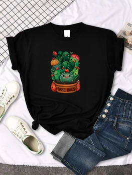 Tshirts Juokinga Vazonas Pilnas Kaktusas Spausdinimo Moterys T Marškinėliai Mados Pankų Drabužių Medvilnės Derlius, T-Marškinėliai Moterims