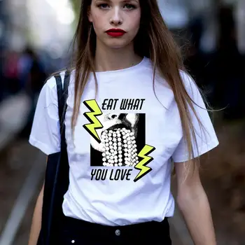 Tumblr Juokinga, Print T-shirt Moterims, Harajuku Baltos Medvilnės Atsitiktinis Moterų Top&Tees 2019 M. Vasarą femme Klaidingą Dizaino Garbinti Mergina