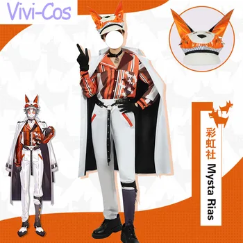 Vivi-Cos Anime Vtuber Nijisanji Mysta Ria Kietas Spalvingas Vyrų Cosplay Helovinas Kostiumas Vaidmenų žaidimas Karnavalas Naujas S-XXXL