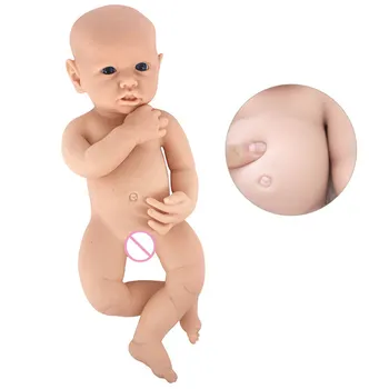 Į Akis 16inch Minkšti viso Kietojo Silikono Mergina Reborn Baby Lėlės Rinkinys Unpainted Atgimimo Lėlės 